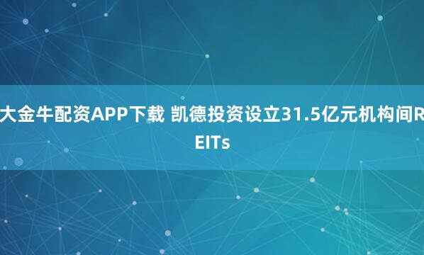 大金牛配资APP下载 凯德投资设立31.5亿元机构间REITs
